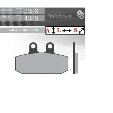 FT3026 BRENTA Органические тормозные колодки