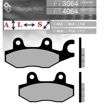 FT3064 BRENTA Органические тормозные колодки