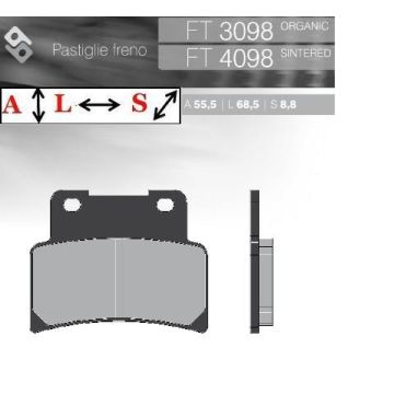 FT4098 Синтетические тормозные колодки Brent