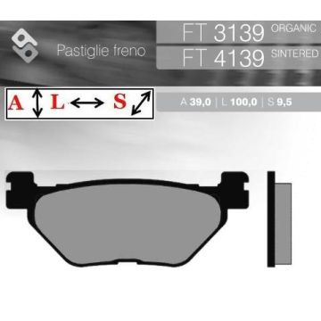 FT3139 BRENTA Органические тормозные колодки