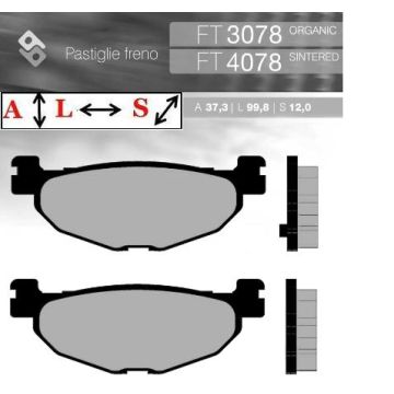 FT3078 BRENTA Органические тормозные колодки