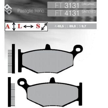 FT3131 BRENTA Органические тормозные колодки