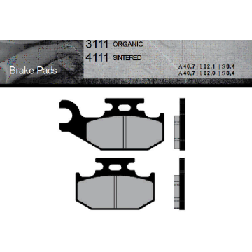 FT4111 Синтетические тормозные колодки Brent