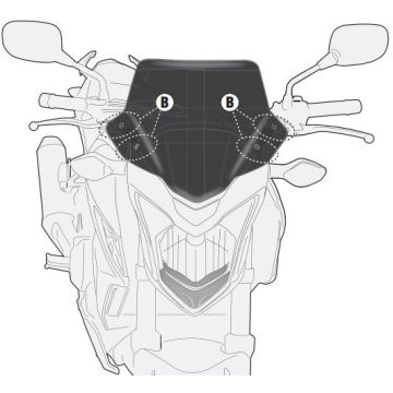 KAPPA Stikls , 28.5 x 36 cm (H x W), Honda CB 500 F (13 - 15)