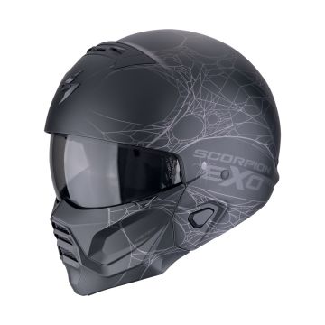 EXO-COMBAT II SPIDERWEB Matt Black Silver SCORPION STREETFIGHT ķivere