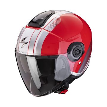 EXO-CITY II VEL Red-White SCORPION JET HELMET