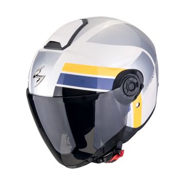 EXO-CITY II BLUR White-Silver-Yellow SCORPION JET HELMET