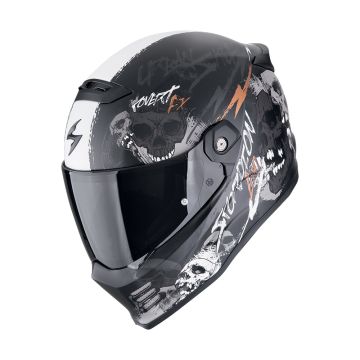 COVERT FX SKULLZ  Matt Black Grey Gold шлем