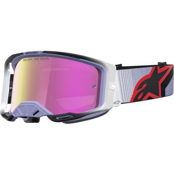 Alpinestars Vision 8 Maven MX aizsargbrilles – lavandas krāsā, melnā spoguļstikla, rozā