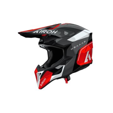 AIROH WRAAAP CONQUER RED GLOSS MOTOCROSS HELMET