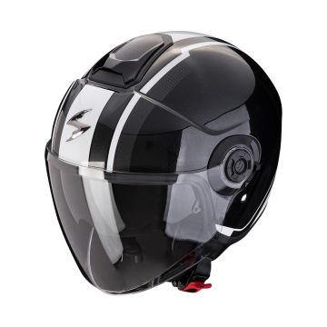 EXO-CITY II VEL Metal Black-White JET HELMET SCORPION