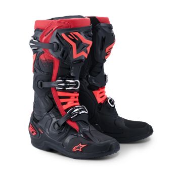 Мотокроссовые ботинки Alpinestars Tech 10 черного и красного цветов