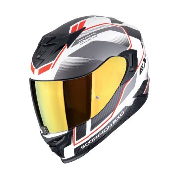 SCORPION Helmet EXO-520 EVO AIR LENA Matt White-Silver-Red XS