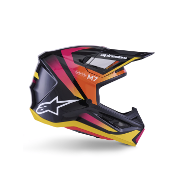 Alpinestars S-M7 Rise Helmet ECE06 Black Yellow Pink