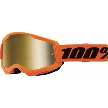 100% MX Brilles Strata 2 Orange Mirror gold