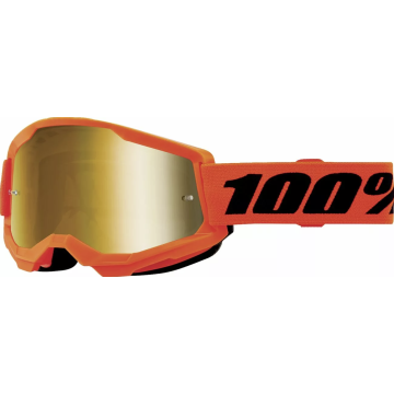 100% MX Brilles Strata 2 Junior Orange Mirror gold