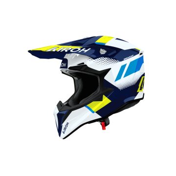 AIROH WRAAAP VISION dzeltena-zila-glancēta