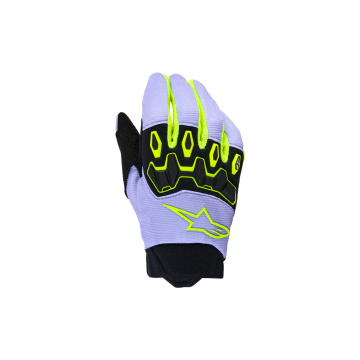Alpinestars Youth Full Bore V2 Gloves Purple Yellow Fluo