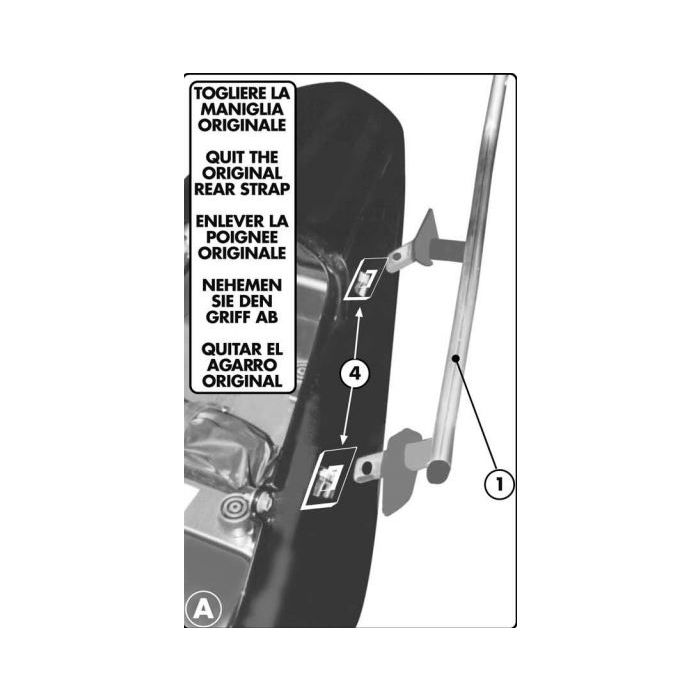 KAPPA mount for Yamaha FZS 1000 without plate.