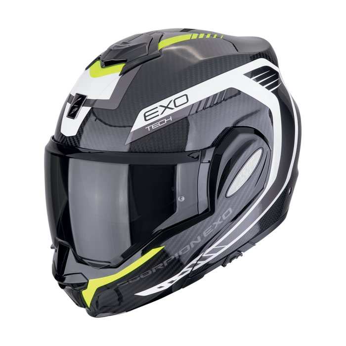 EXO-TECH EVO CARBON COSY Black Neon yellow SCORPION ķivere