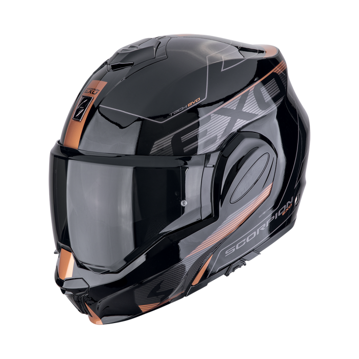 EXO-TECH EVO TRAVELLER Black Copper SCORPION HELMET EXO-TECH EVO TRAVELLER Black Copper SCORPION HELMET