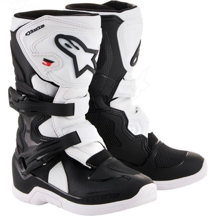Alpinestars MX Tech 3s Barn Kids Black/White Motocross Boots