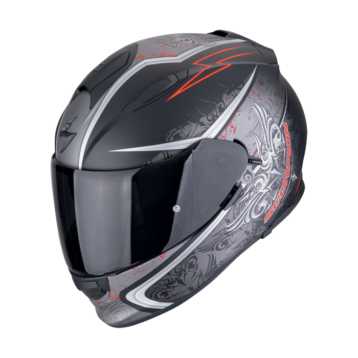 EXO-491 RUN Matt Black Red SCORPION HELMET