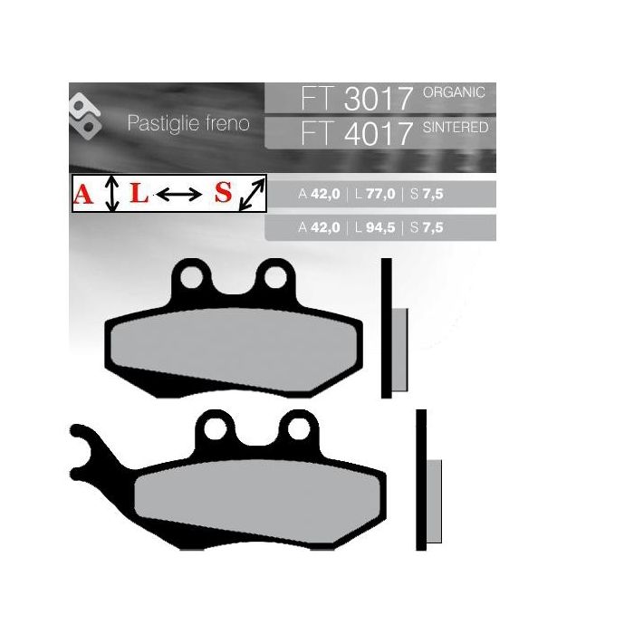 FT4017 Brent synthetic brake pads