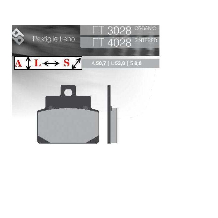 FT3028 BRENTA Organic brake pads