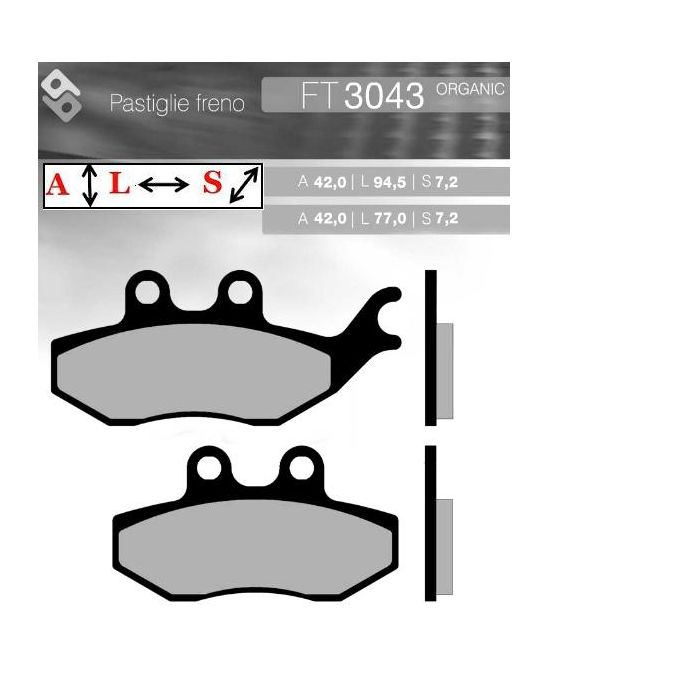 FT3043 BRENTA Organic brake pads