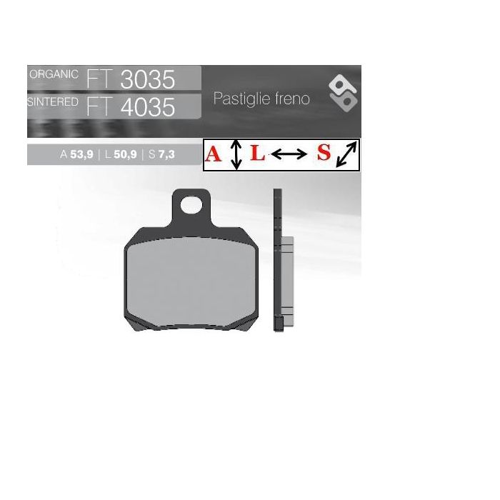 FT3035 BRENTA Органические тормозные колодки