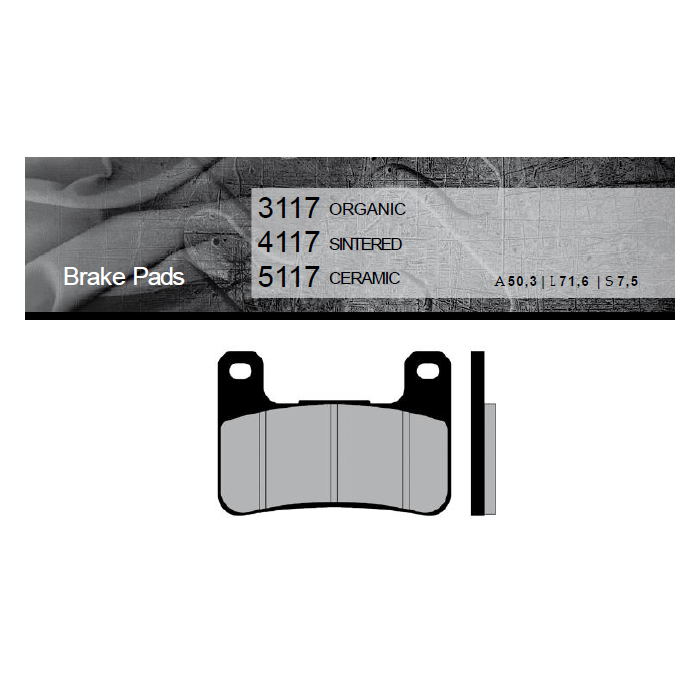 FT3117 BRENTA Organic brake pads