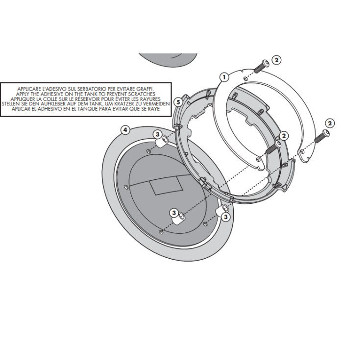 Крепление KAPPA Tanklock для бензобака Ducati 848 / 1098 / 1198