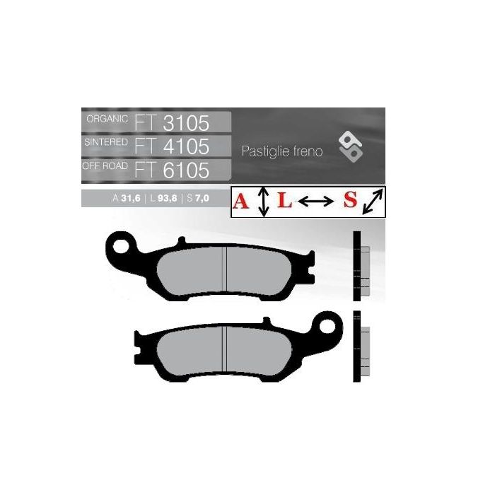 FT3105 BRENTA Organic brake pads