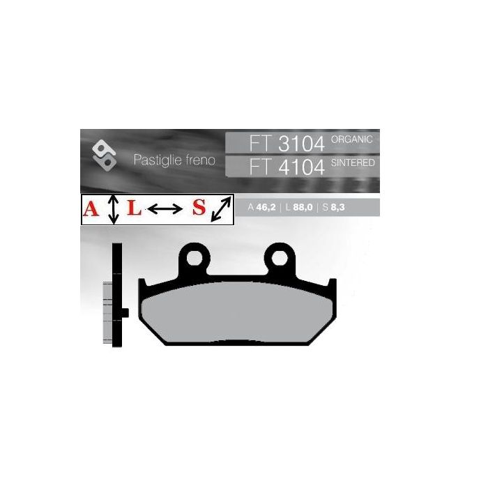 FT3104 BRENTA Organic brake pads