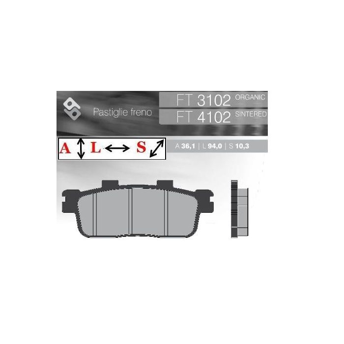 FT3102 BRENTA Organic brake pads