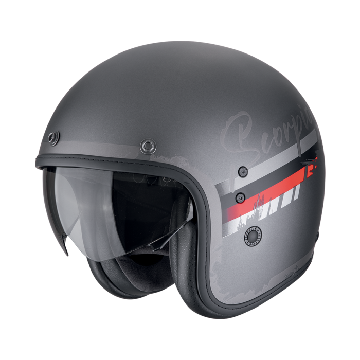 BELFAST EVO ADONIS Matt Silver Red SCORPION шлем