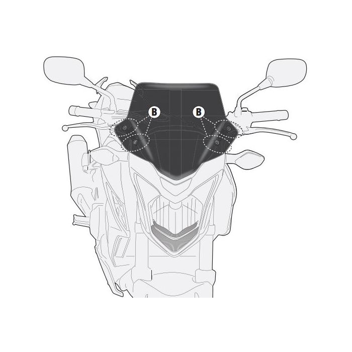 KAPPA Stikls , 28.5 x 36 cm (H x W), Honda CB 500 F (13 - 15)