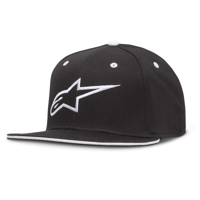 Alpinestars Ageless Flatbill Hat, Black/White 