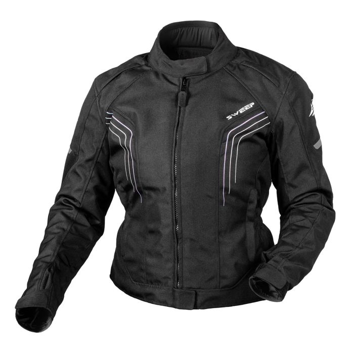 Sweep Connect waterproof ladies textile jacket, black/grey,
