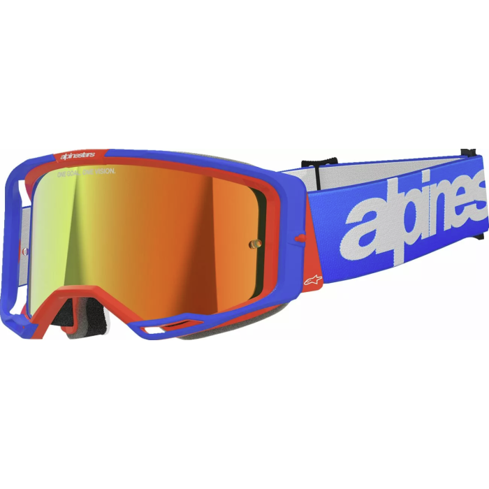 Alpinestars Vision 8 Wordmark brilles BLUE / ORANGE Spogulis