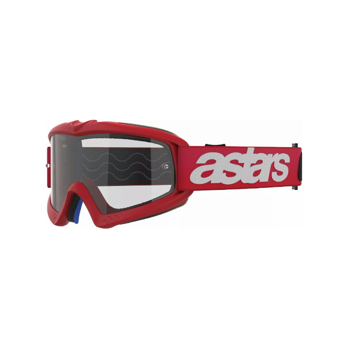 Alpinestars Vision YOUTH BLAZE brilles Sarkans/ caurspīdīgs