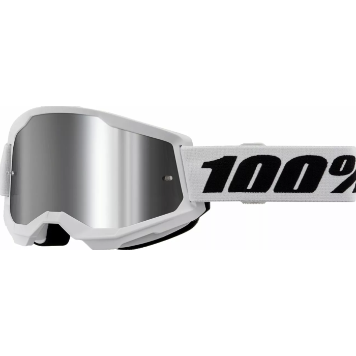 100% MX Brilles Strata 2 White Mirror silver