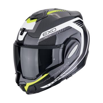 EXO-TECH EVO CARBON COSY Black Neon yellow SCORPION ķivere