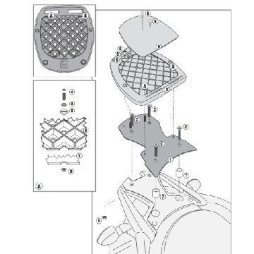 KAPPA mount for Suzuki DL650(11-16) without plate