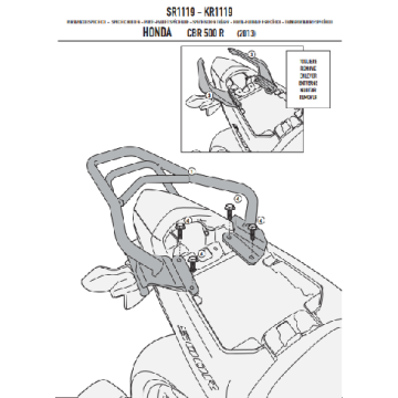 KAPPA fasteners MONOLOCK® HONDA CBR500R/CB500F(13)