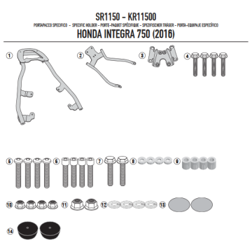 KAPPA fasteners for HONDA Integra 750