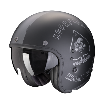 BELFAST EVO SPADE Matt Black Silver SCORPION HELMET