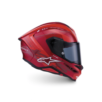 Alpinestars ķivere A-Core S-R7 Duo sarkana/balta