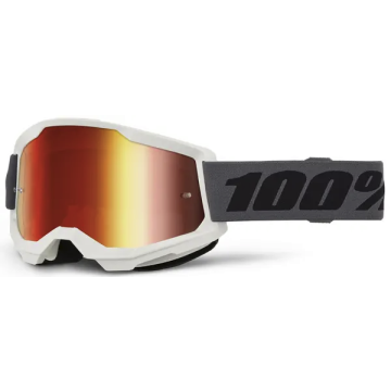 100% Strata 2 Goggle Greu Red Mirr